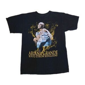 ARIANA GRANDE Sweetener WORLD Concert TOUR 2019 T SHIRT Black MENS SMALL 2 Sided